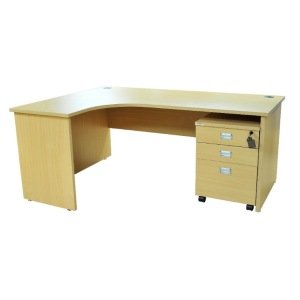 SS-60X48 L-DESK BEACH WOOD
