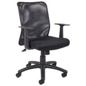 SS-B6-103BK MESH BACK WEB CHAIR W/ARMS