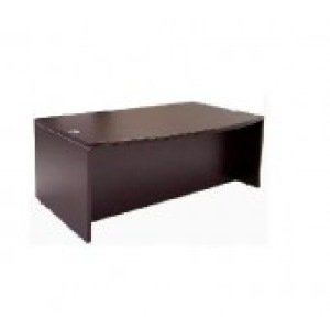 BOW FRONT MAHOGANY DESK