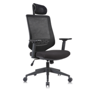 SS-5322BK HB MESH CHAIR W/ HEADREST