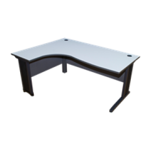 L-TYPE DESK BEECHWOOD & GREY